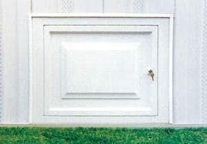 White Vinyl Skirting Access Door for Mobile Home Underpinning with